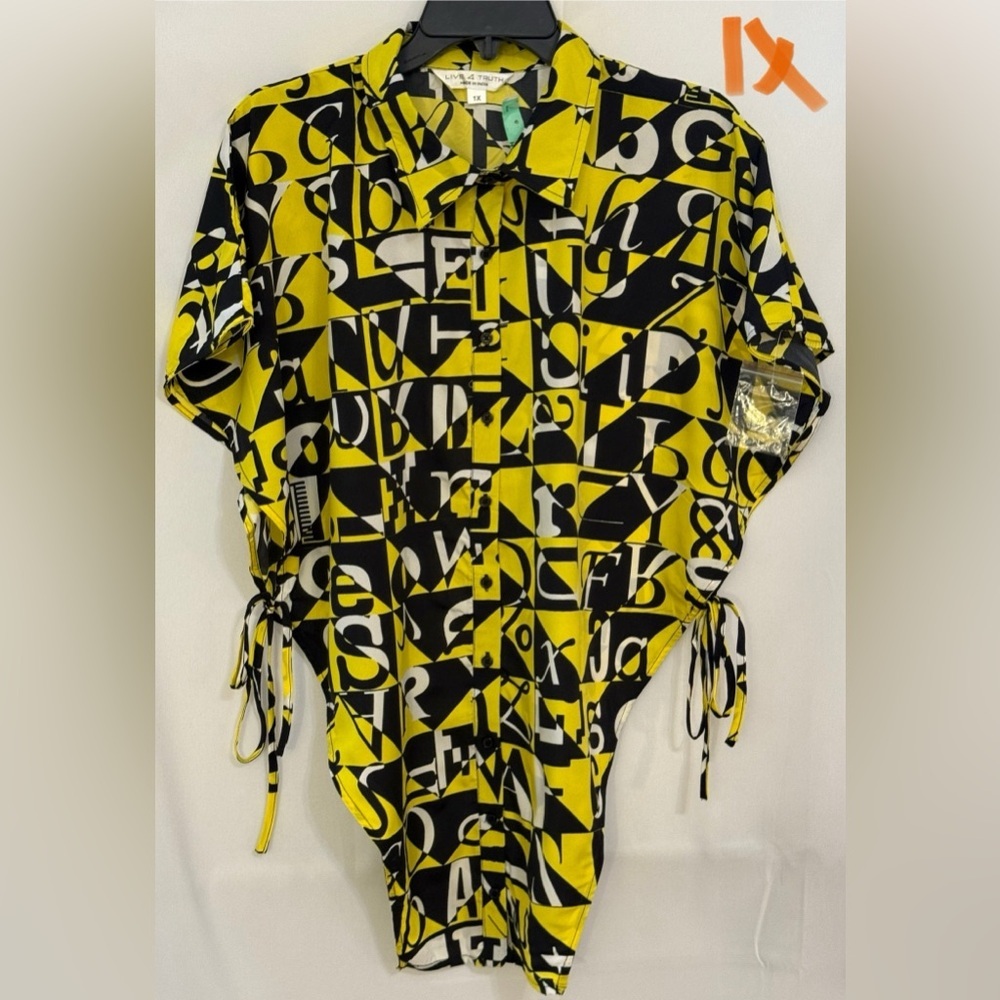 Live 4 Truth Black and Yellow Casual Button Down Shirt